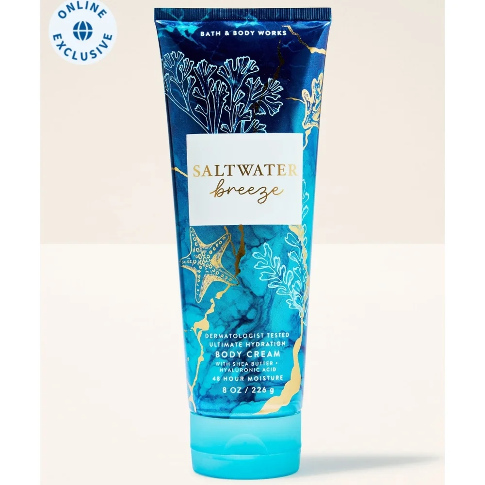 Bath & Body Works Saltwater Breeze Ultimate Hydration Body Cream 8oz New RARE